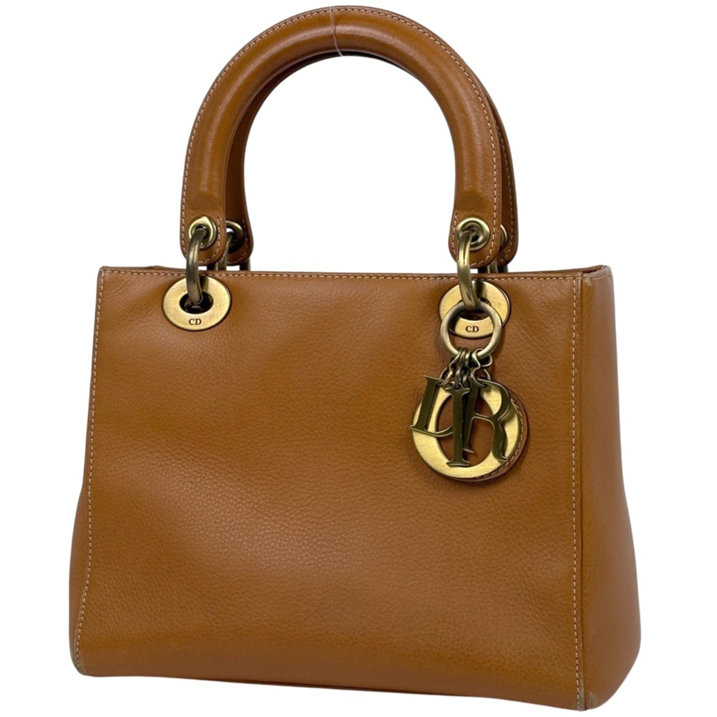 Christian Dior Lady Dior Brown Leather Handbag ()