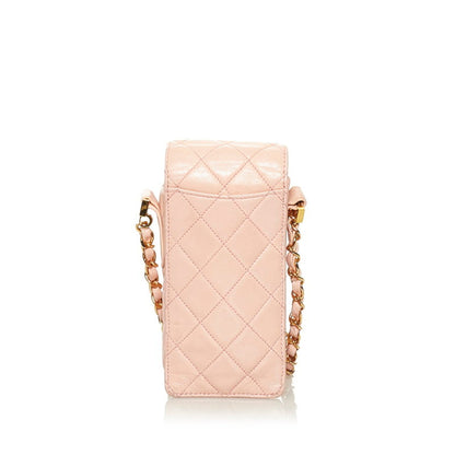 Chanel matelasse chain shoulder bag pink leather ladies CHANEL
