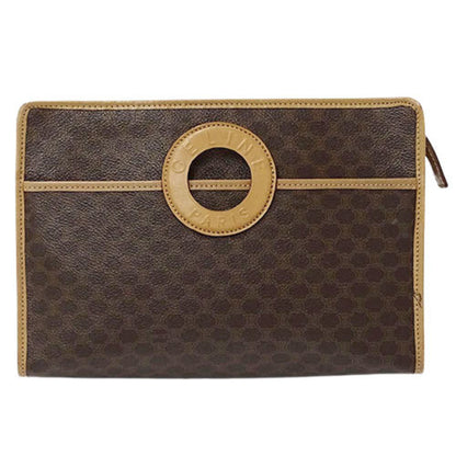 Celine Bag Women's Second Clutch Macadam Brown