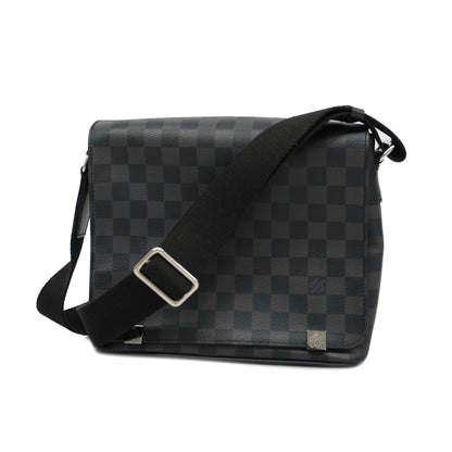 Louis VuittonAuth  Damier Graphite District PM N41028 Men's Shoulder Bag