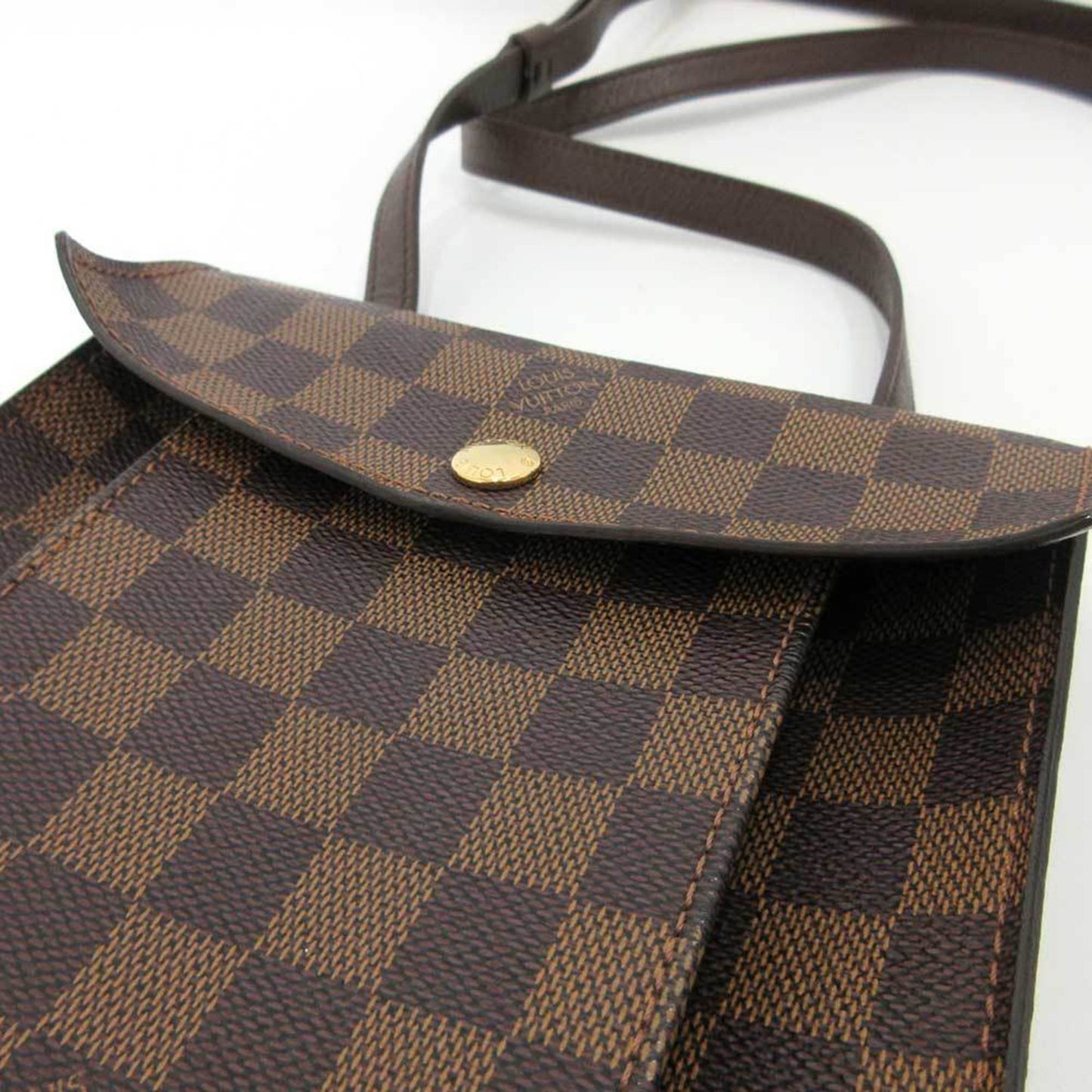 Louis Vuitton Bag Pimlico Ebene Brown Pochette Mini Shoulder Square Ladies Damier N45272