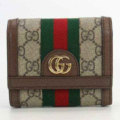 GUCCI Zip Ophidia 523174 96IWG 8745 Trifold Wallet PVC Unisex