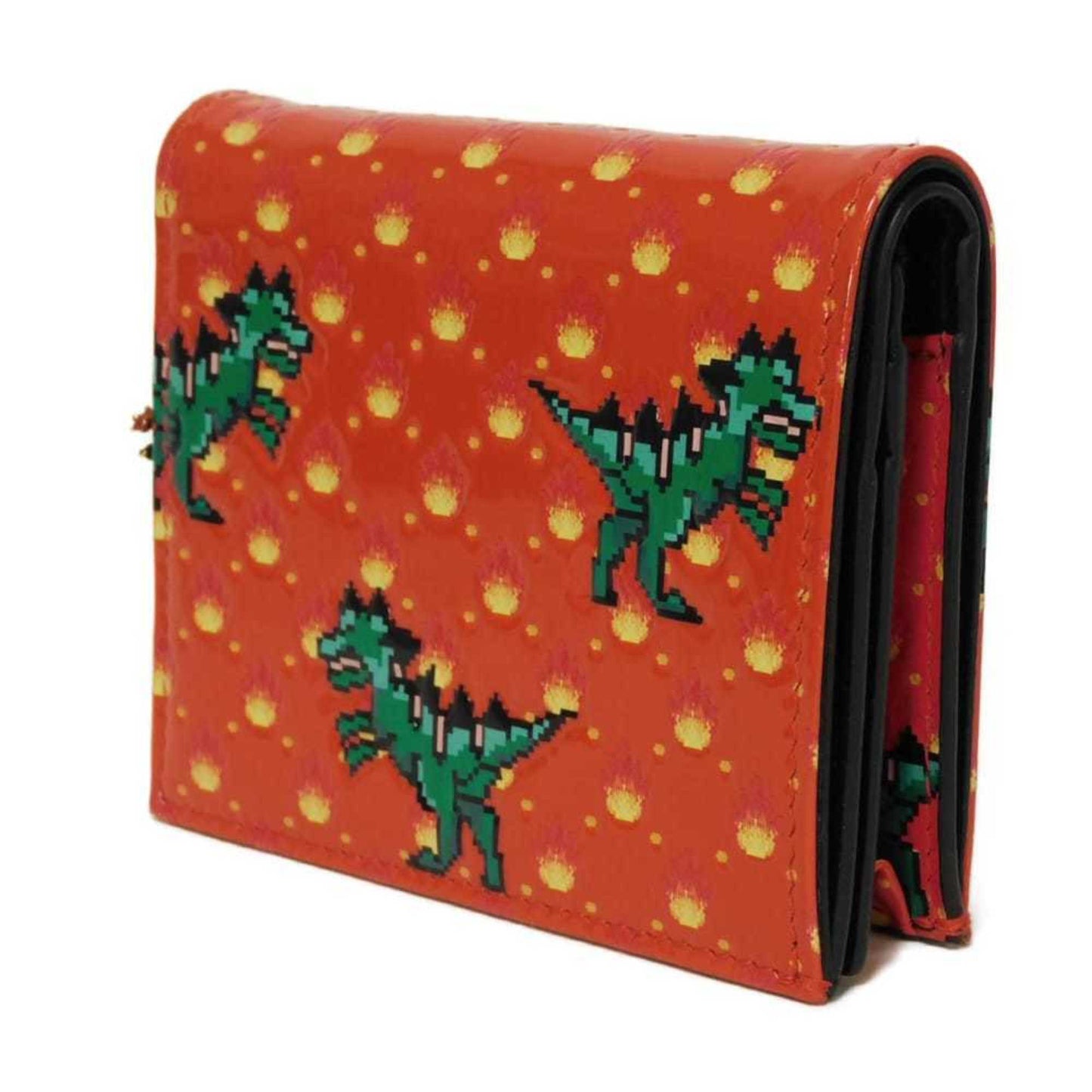 Christian Dior Orange Red Patent Leather Wallet (Bi-Fold) ()