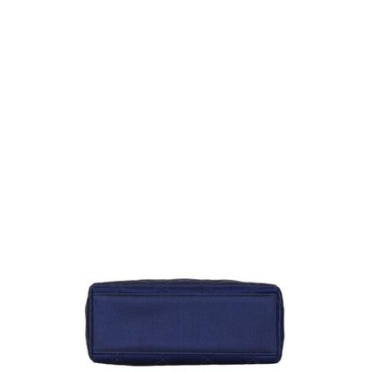 Christian Dior Navy Satin Plastic Handbag ()