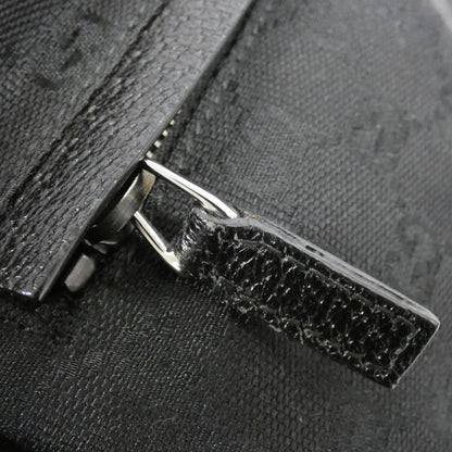 Gucci Black Gg Canvas Fanny Pack