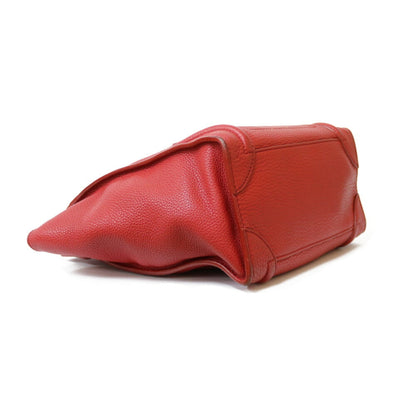 Celine Handbag Luggage Micro Red Ladies Leather