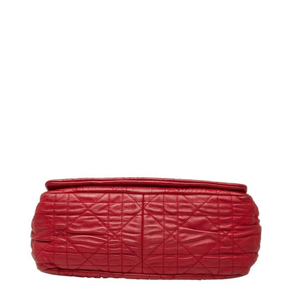 Christian Dior Red Color Leather Handbag Shoulder Bag ()