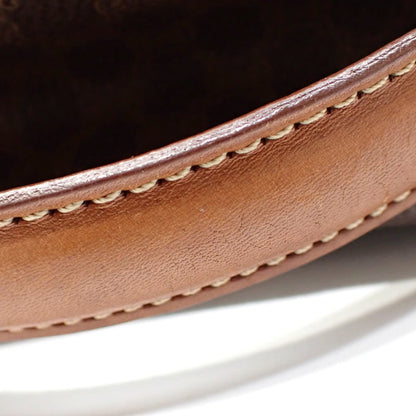 Celine Handbag Women's Brown PVC Leather Macadam Shoulder