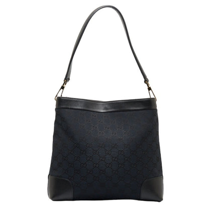 GUCCI GG canvas handbag one shoulder bag 001 4231 black leather ladies