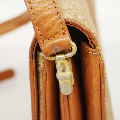 Celine  Macadam Shoulder Bag Women's PVC,Leather Shoulder Bag Beige,Brown