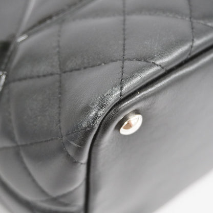 CHANEL Ligne Cambon Tote Bag Women's Leather Black