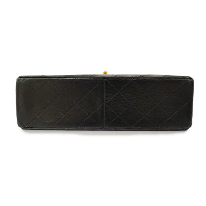 ChanelAuth  Matelasse W Flap W Chain Lambskin Women's Leather Shoulder Bag Black