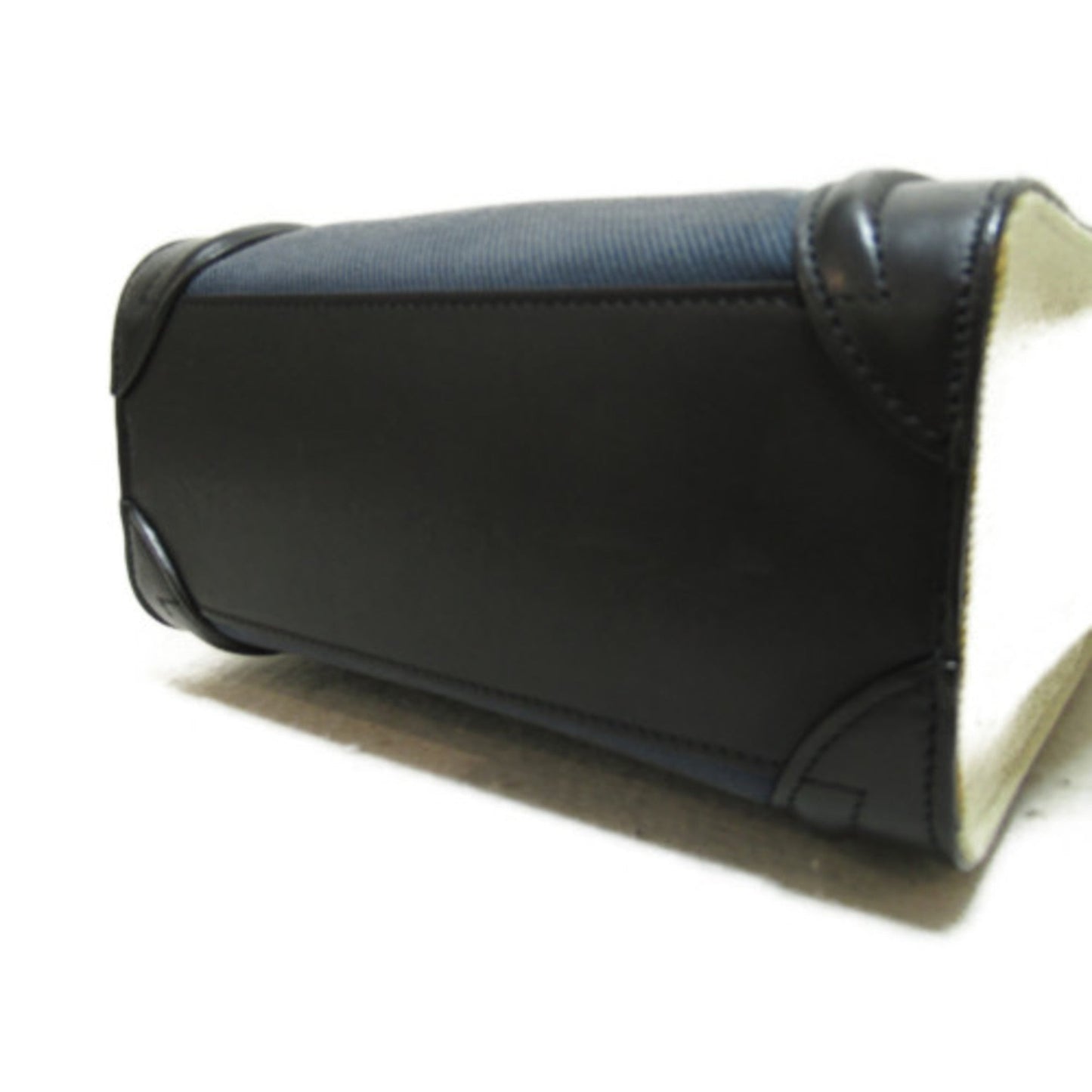 Celine Luggage nano shopper Black White canvas
