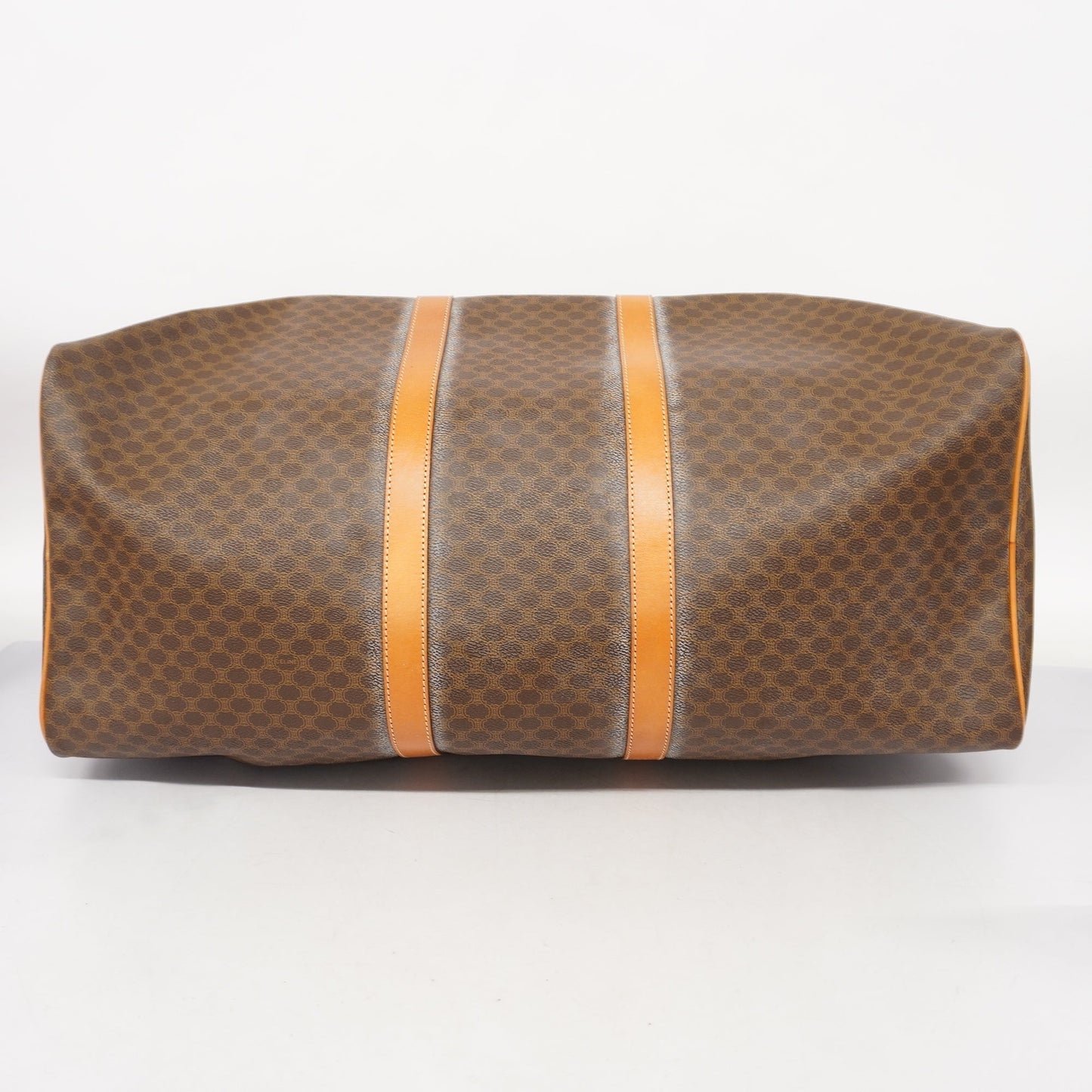 Celine  Macadam Boston Bag Men,Women,Unisex PVC,Leather Brown