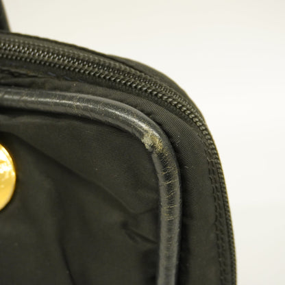 Celine[3cc2466]   handbag nylon/leather black gold metal