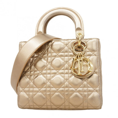 Christian Dior Pink Gold Leather Handbag ()