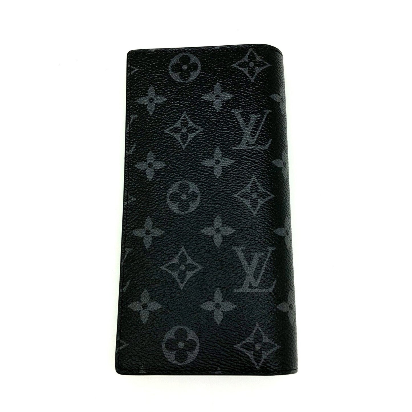 LOUIS VUITTON Portefeuille Brother M61697 Monogram Eclipse Black Silver Metal Bifold Long Wallet Men's