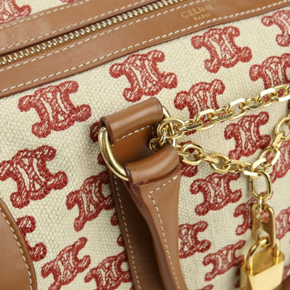 Celine Small Boston Bag Triomphe 19365 2CS8 Canvas Ladies