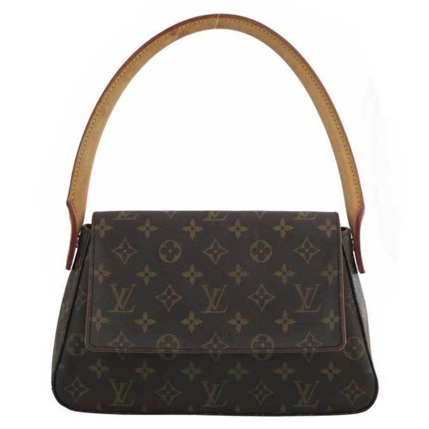 Louis Vuitton Bag Monogram Mini Looping Brown Canvas Shoulder One Women's M51147