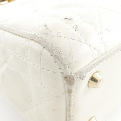 Christian Dior White Leather Handbag ()