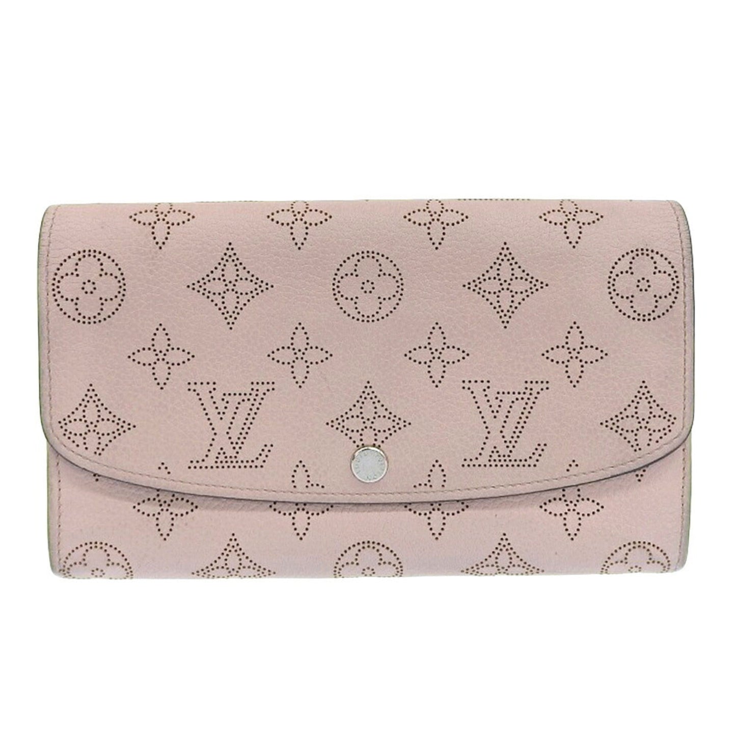 LOUIS VUITTON Portefeuille Iris Long Wallet M60145 Monogram Mahina Magnolia Pink TN2187 Ladies