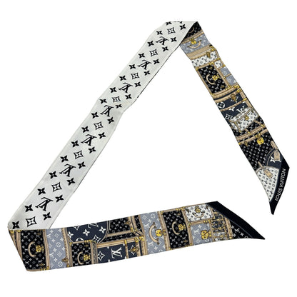 LOUIS VUITTON Bandeau BB Let's Go M76442 OS0261 100% Silk Scarf Monogram Women's Men's
