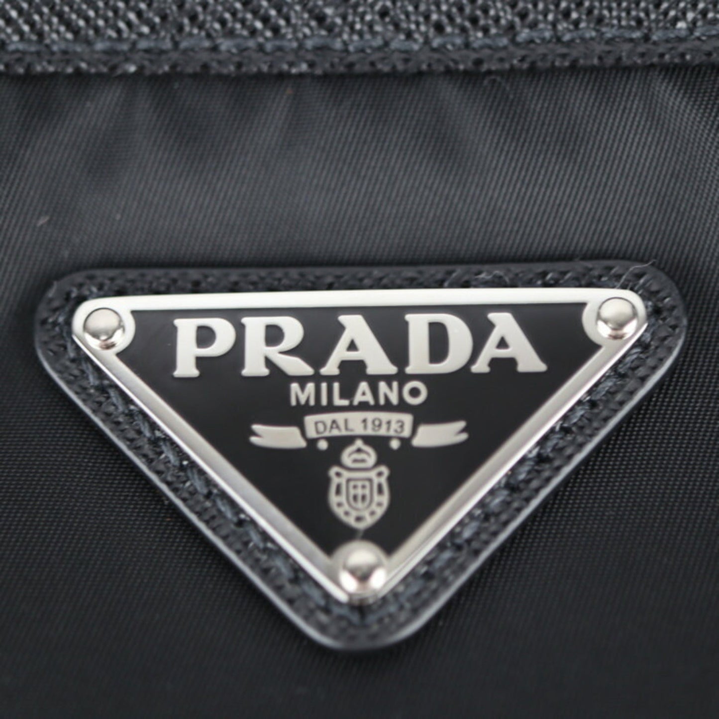 Prada shoulder Bag 2VH118 nylon black silver metal fittings