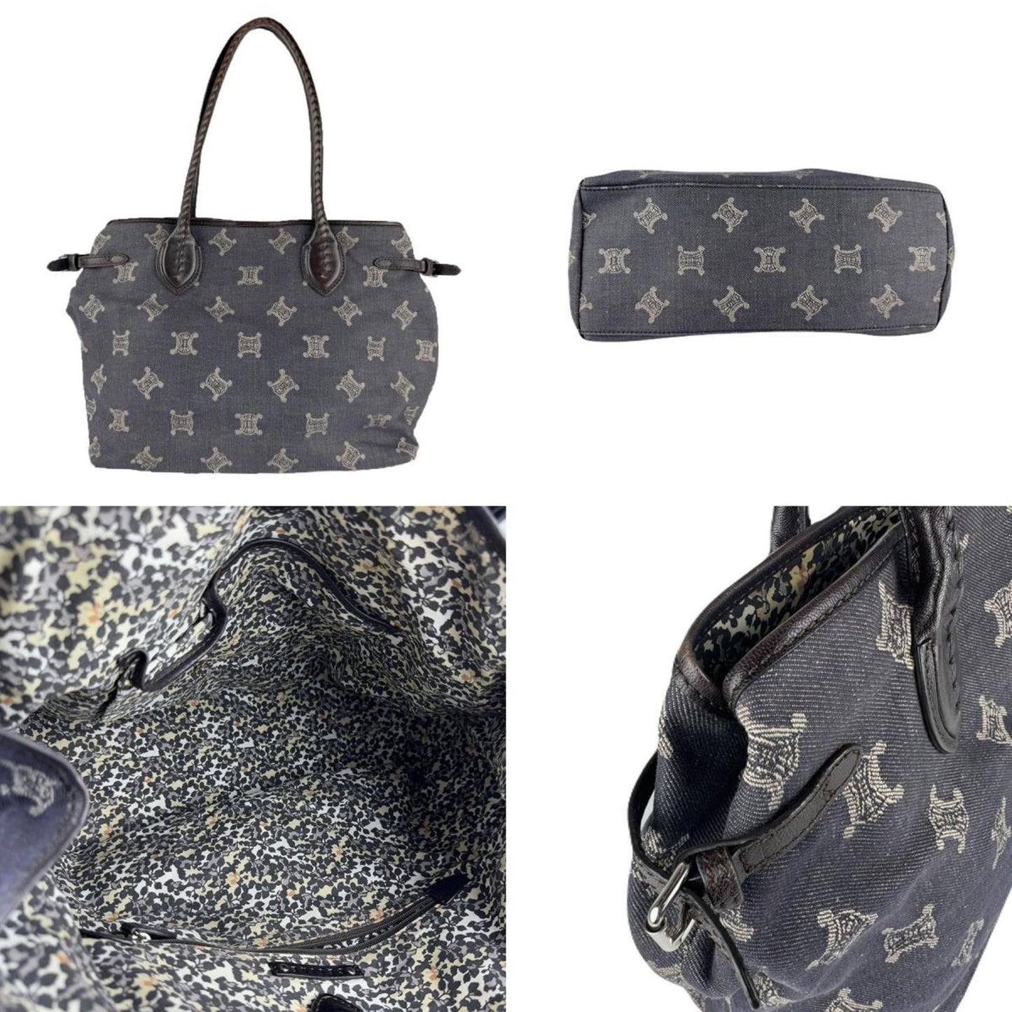 Christian Dior Silver Leather Handbag Shoulder Bag ()