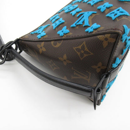 LOUIS VUITTON Triangle Messenger Brown Turquoise PVC coated canvas M45078