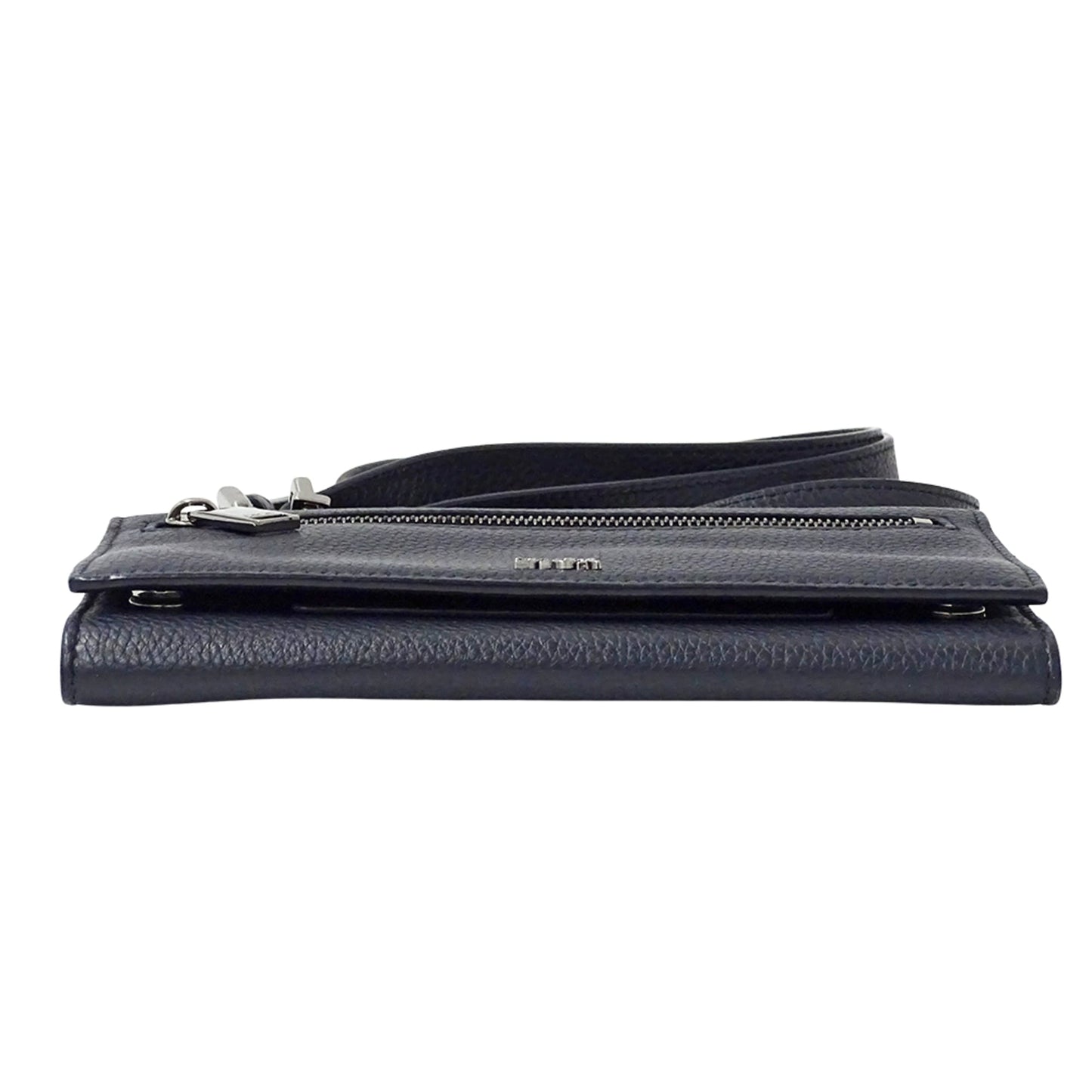 Christian Dior Navy Leather Chain/Shoulder Wallet ()