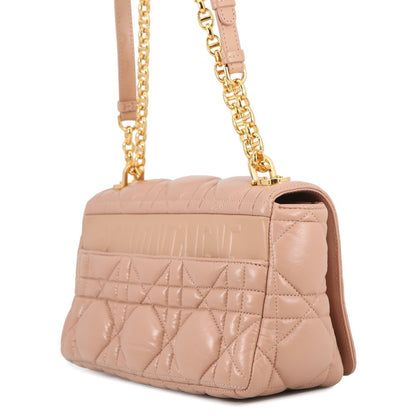 Christian Dior Pink Beige Leather Shoulder Bag ()