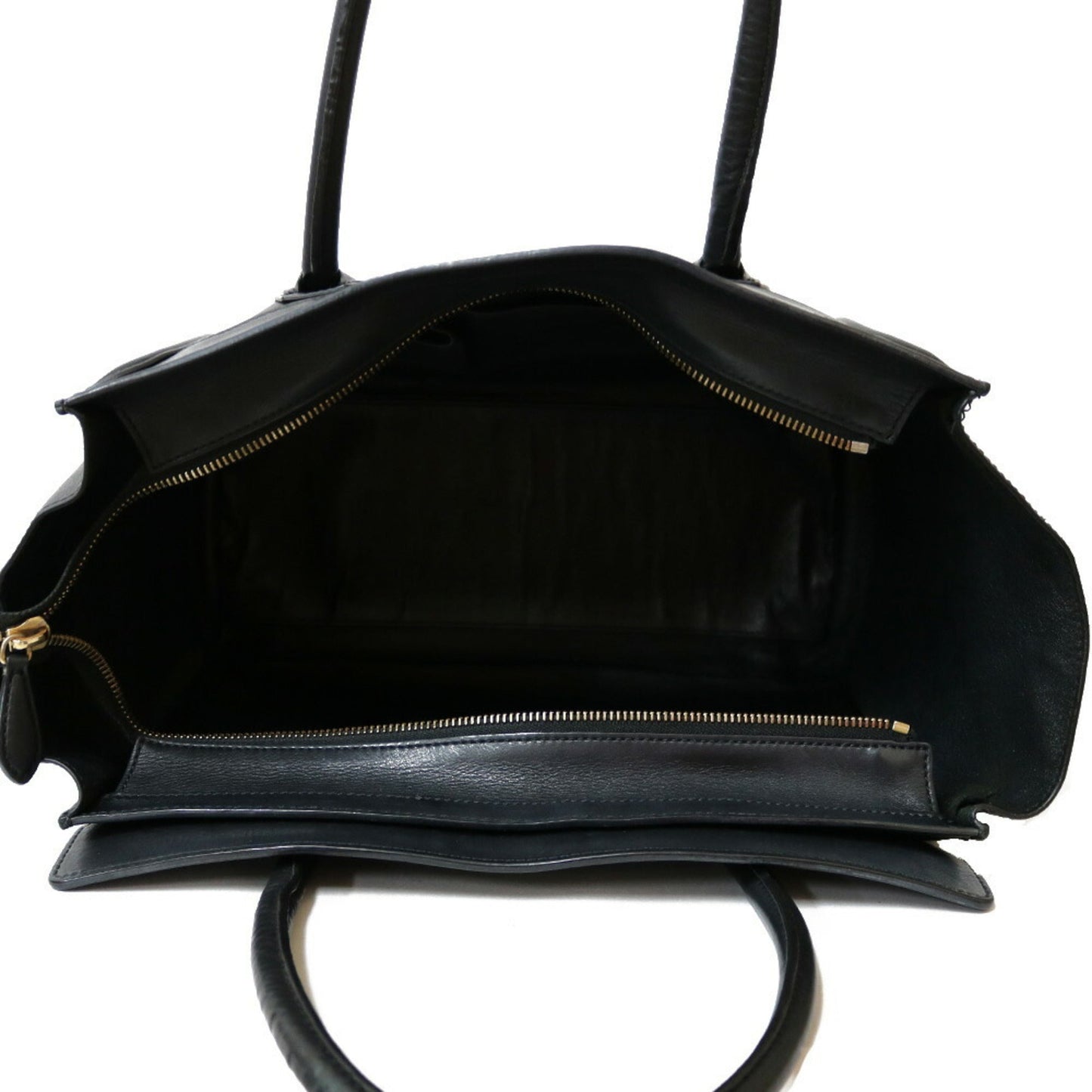 Celine Shoulder Bag Luggage Phantom Black Women's Leather