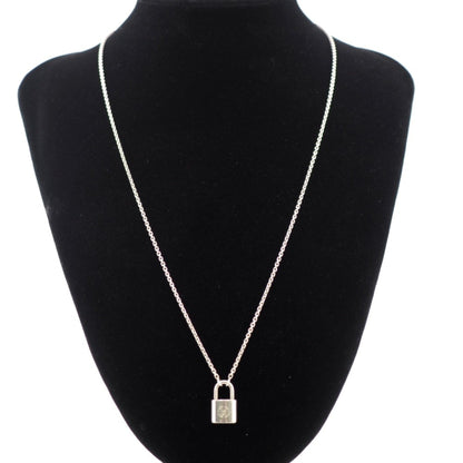 LOUIS VUITTON Q93559 Pandant Flockit Necklace Silver Women's