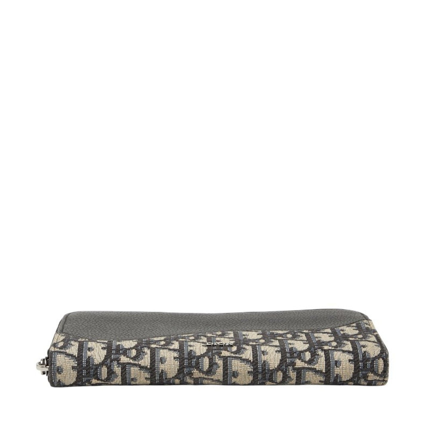 Christian Dior Navy Canvas Leather Long Wallet (Bi-Fold) ()