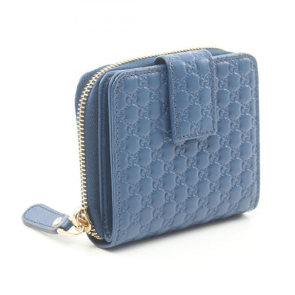 Gucci Microguccissima Blue Leather Wallet (Bi-Fold)