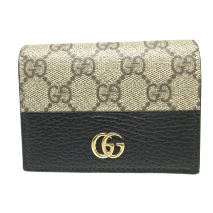 Gucci Beige Black Gg Supreme Wallet (Bi-Fold)