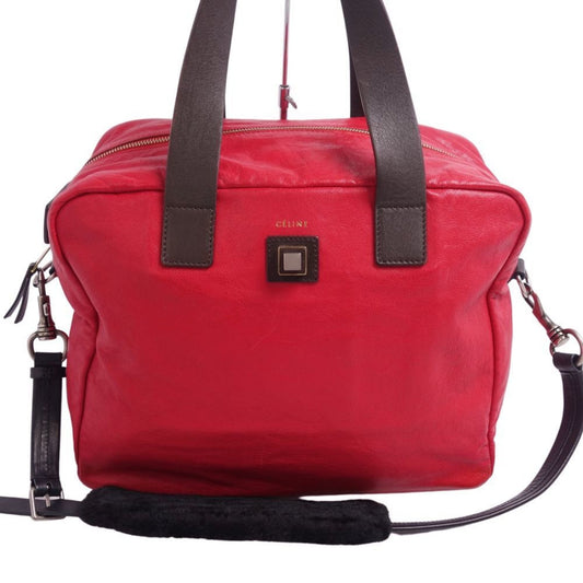 Celine bag Phoebe period 2way handbag shoulder ladies red