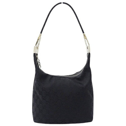 Gucci Black Gg Canvas Shoulder Bag ()