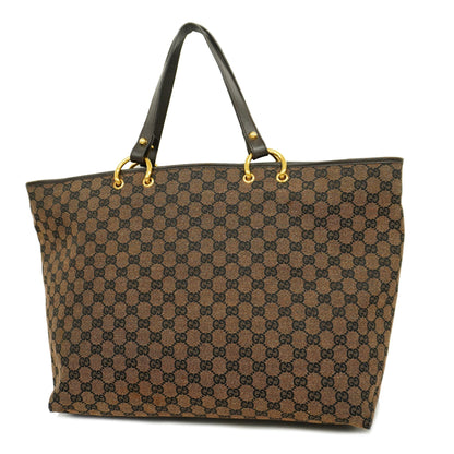 GUCCIAuth  GG Canvas 130736 Women's GG Canvas Tote Bag Brown