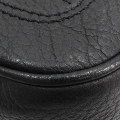 Celine Tote Bag Black Leather Women's Buckle Design