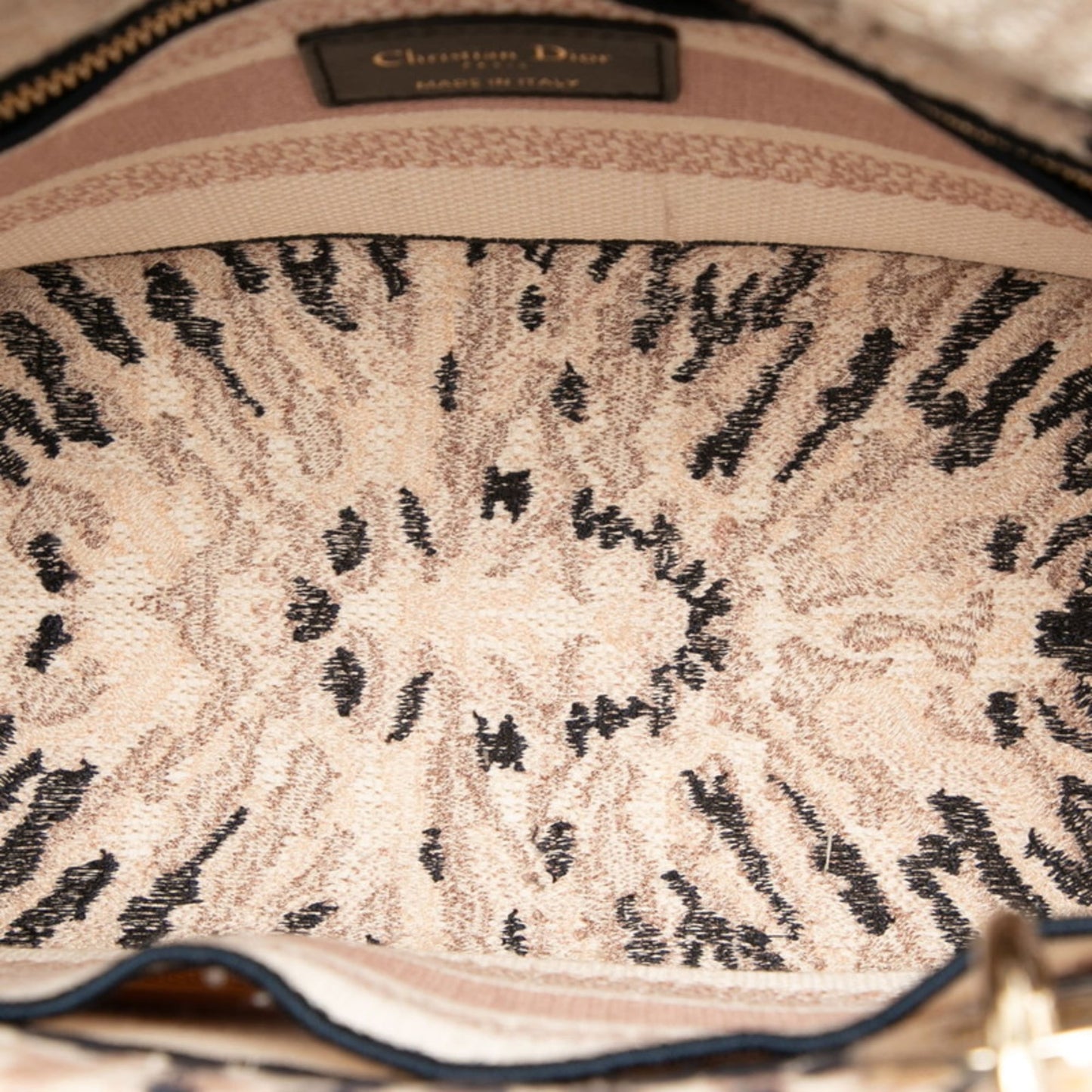 Christian Dior Navy Pink Canvas Handbag Shoulder Bag ()