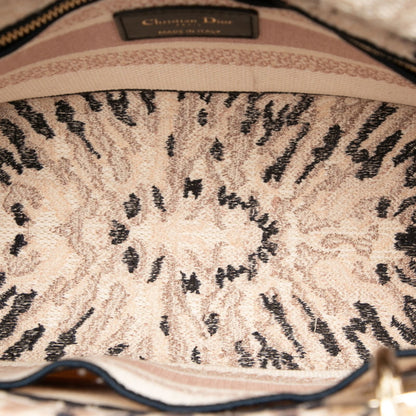 Christian Dior Navy Pink Canvas Handbag Shoulder Bag ()