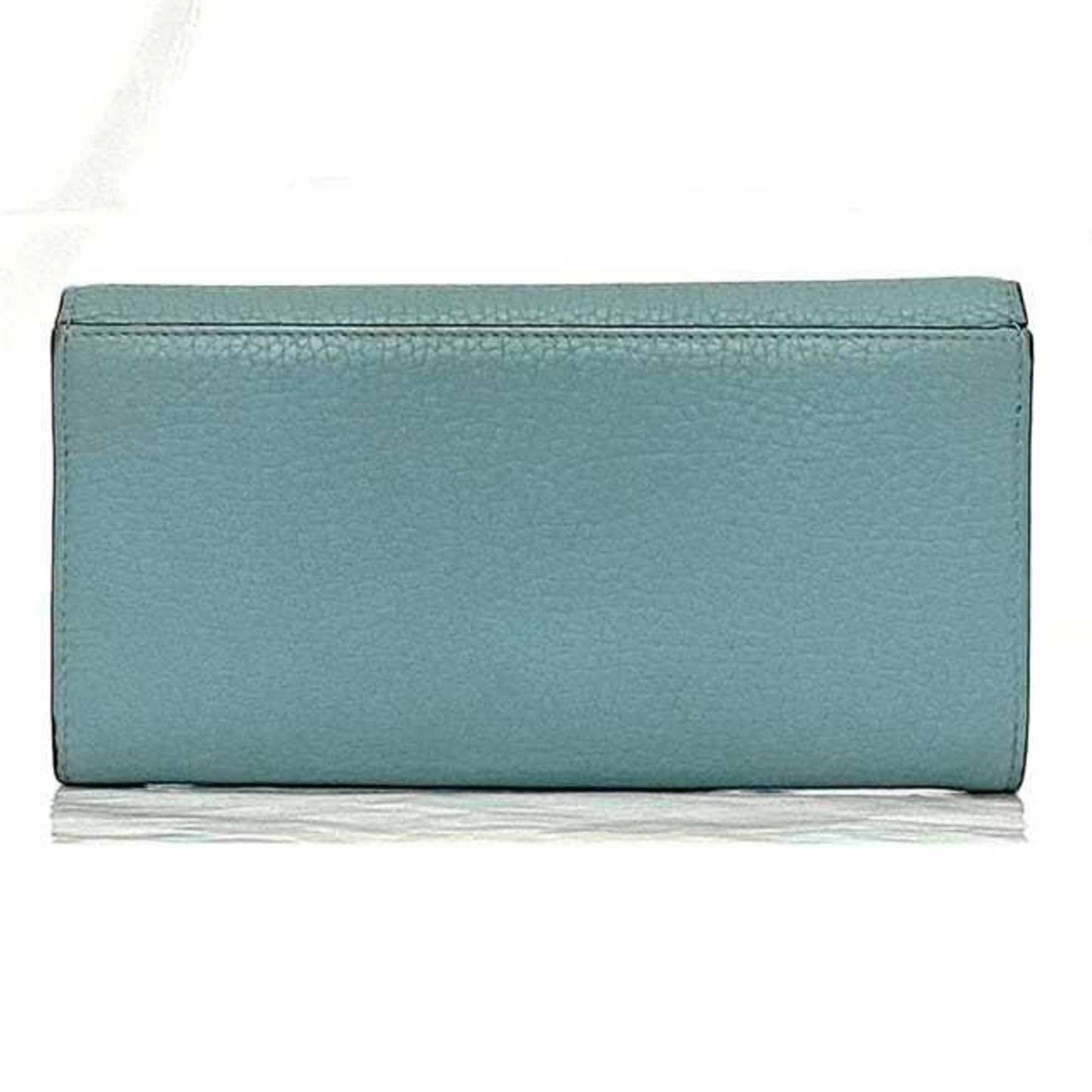 Christian Dior Light Blue Leather Long Wallet (Bi-Fold) ()