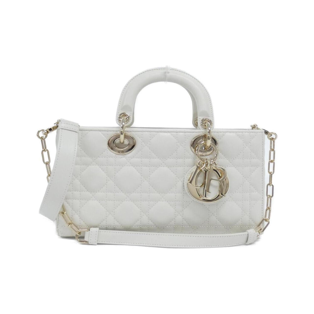 Christian Dior White Leather Handbag ()