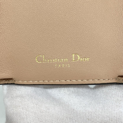 Christian Dior Pink Beige Leather Wallet (Tri-Fold) ()