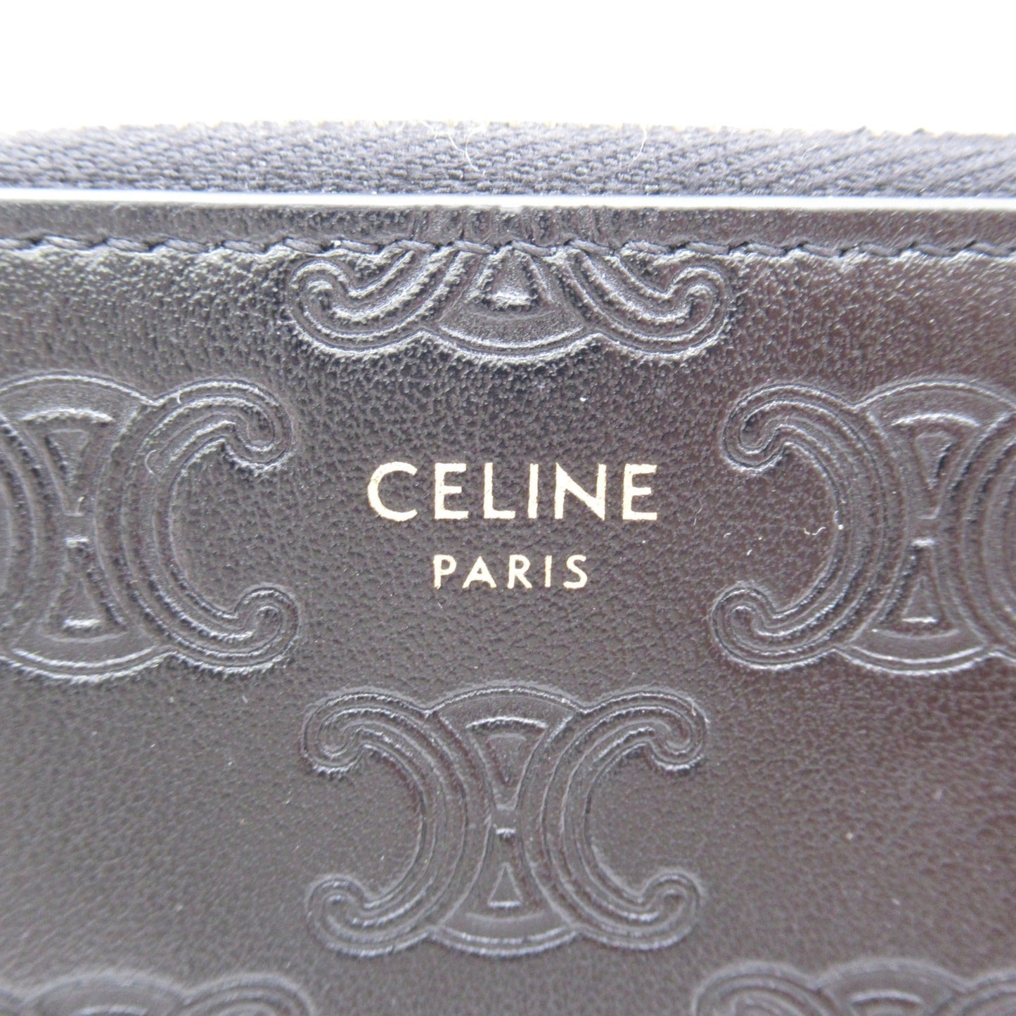 Celine coin purse with hook Black leather