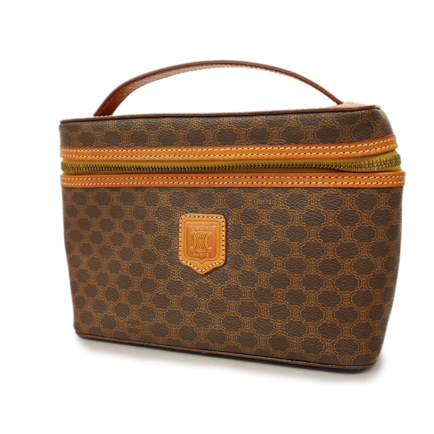 Celine  Macadam Vanity Bag Women's PVC Vanity Bag Brown