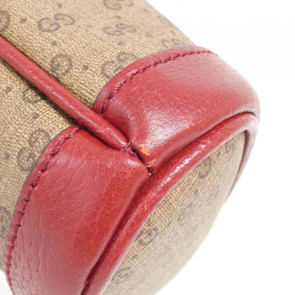 Gucci Beige Cherry Red Gg Supreme Leather Shoulder Bag