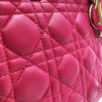 Christian Dior Pink Leather Handbag Shoulder Bag ()
