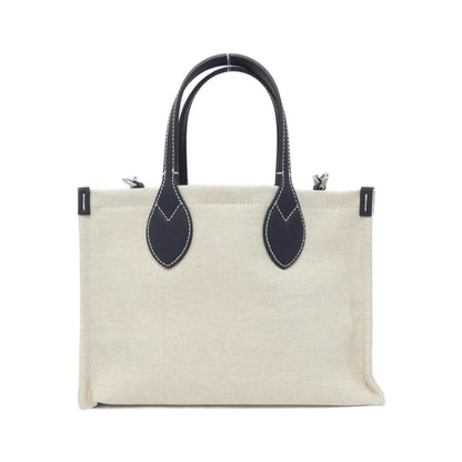 Gucci Beige Black Cotton Leather Handbag